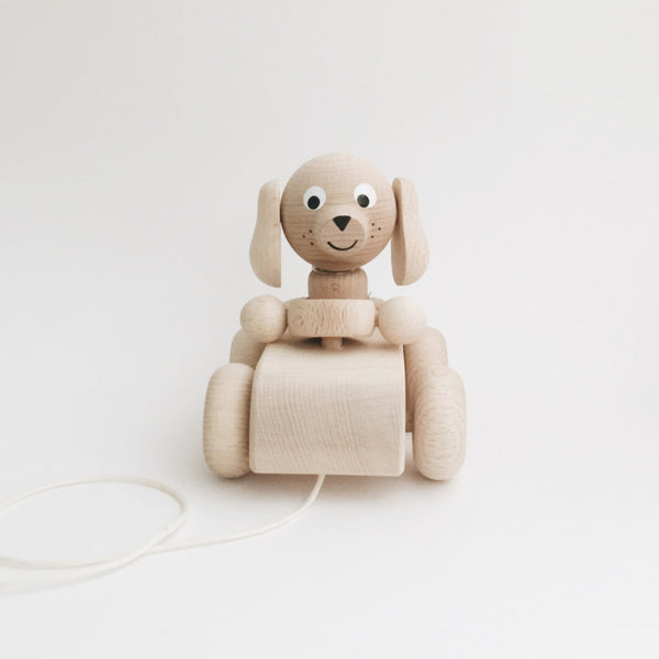 Wooden Pull-Along Puppy/Dog - Andnest.com