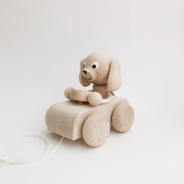 Wooden Pull-Along Puppy/Dog - Andnest.com