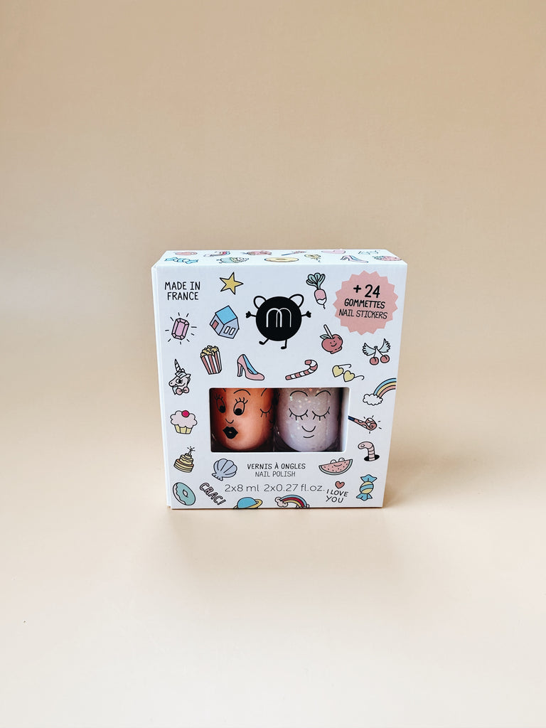 Nailmatic Kids Duo Nail Polish with Sticker Set - Andnest.com