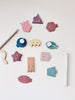 Wooden Fishing Set - Geometric Sea Creatures & fun colors - Andnest.com