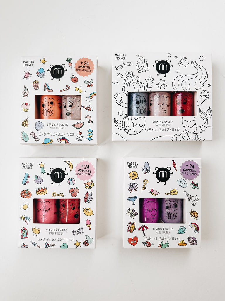 Nailmatic Kids Duo Nail Polish with Sticker Set - Wow - Andnest.com