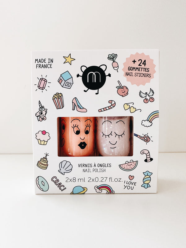 Nailmatic Kids Duo Nail Polish with Sticker Set - Andnest.com