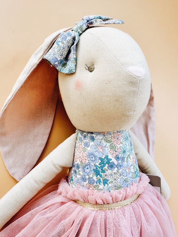 Alimrose Linen Pearl Cuddle Bunny Liberty Blue - Andnest.com