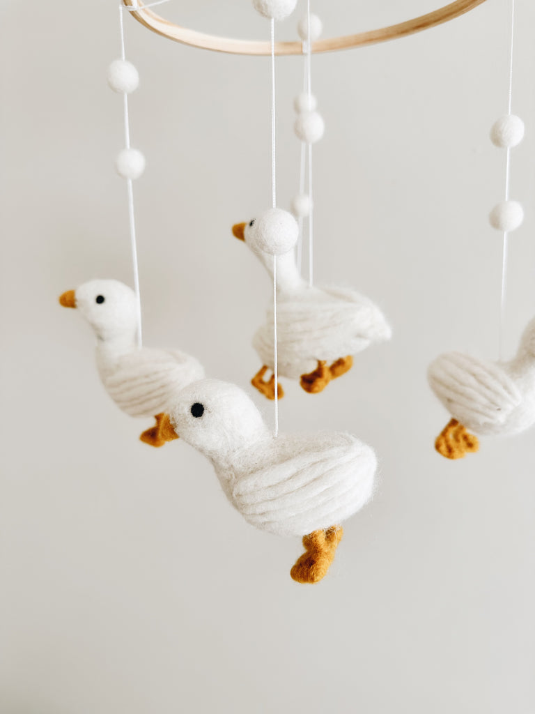 Handmade Wool Felt Mobile - Ducklings - Andnest.com