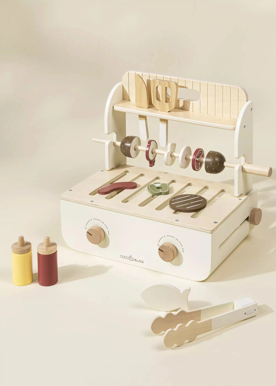 Wooden Barbecue Playset and Accessories - Andnest.com