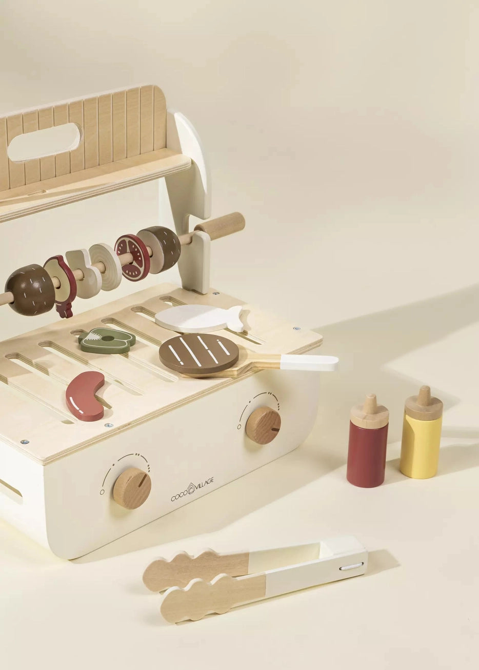 Wooden Barbecue Playset and Accessories - Andnest.com