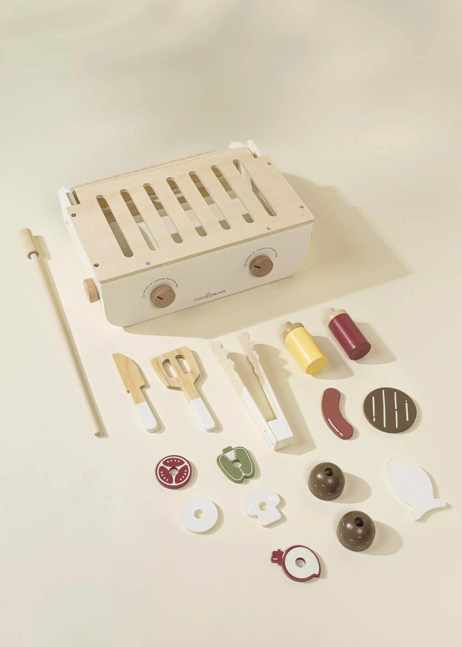 Wooden Barbecue Playset and Accessories - Andnest.com