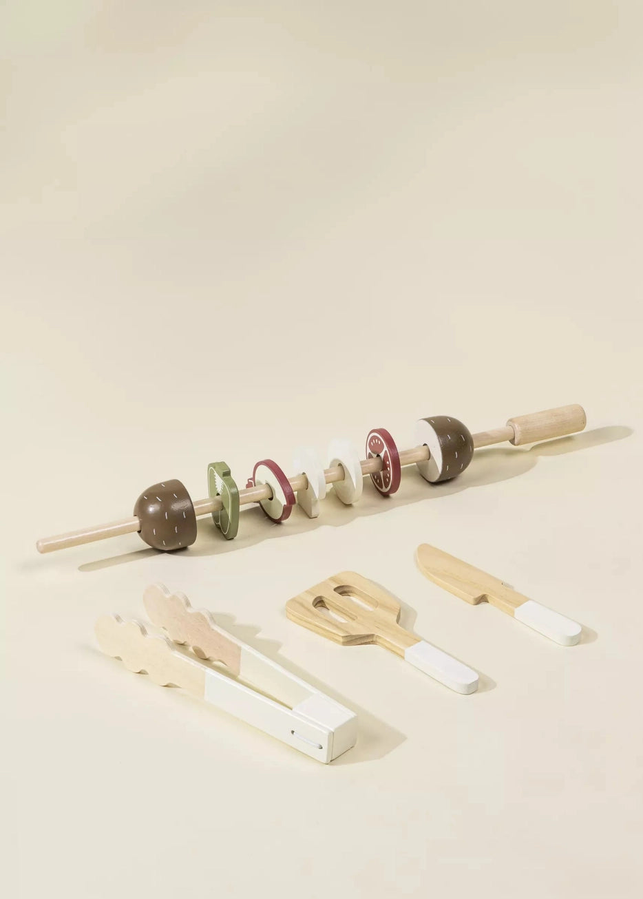 Wooden Barbecue Playset and Accessories - Andnest.com
