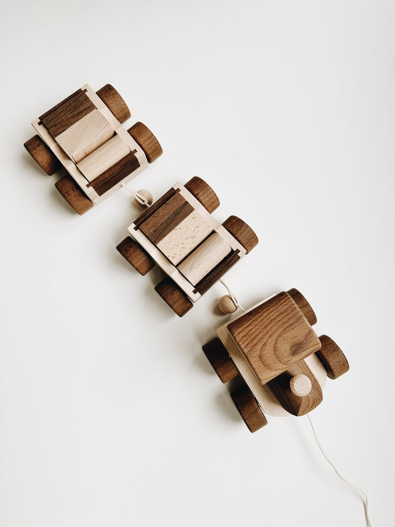 Wooden Pull-Along Train - Wooden Blocks - Andnest.com