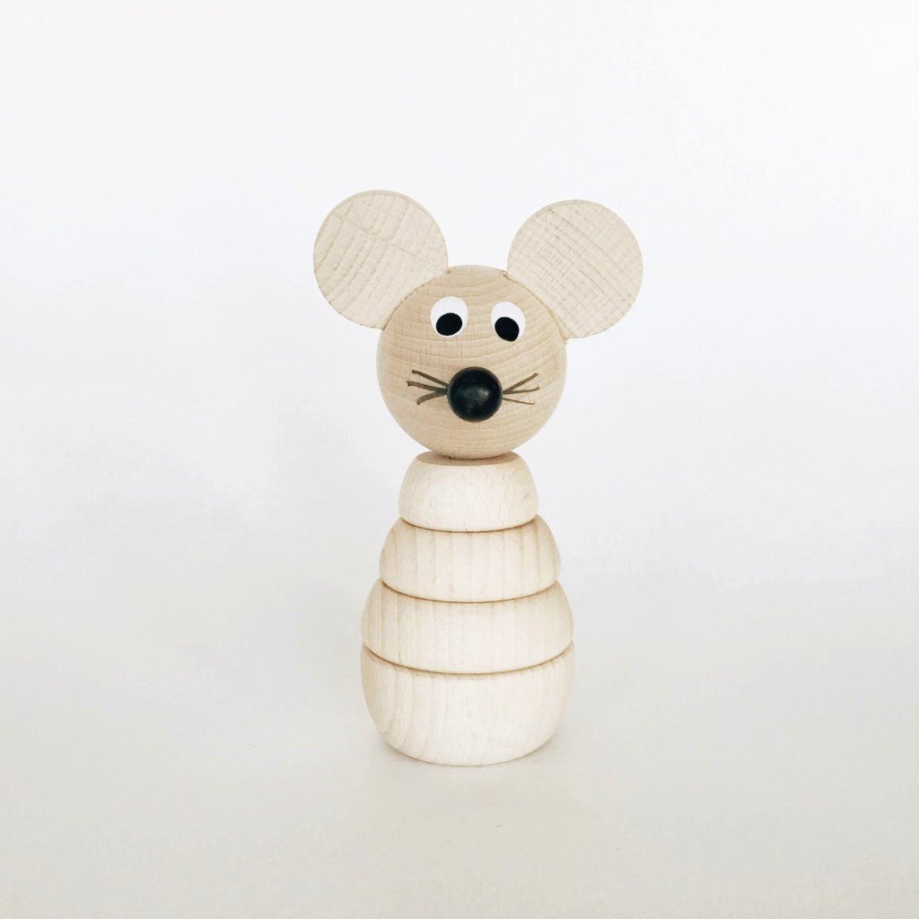 Wooden Stackable Animals - Mouse - Andnest.com