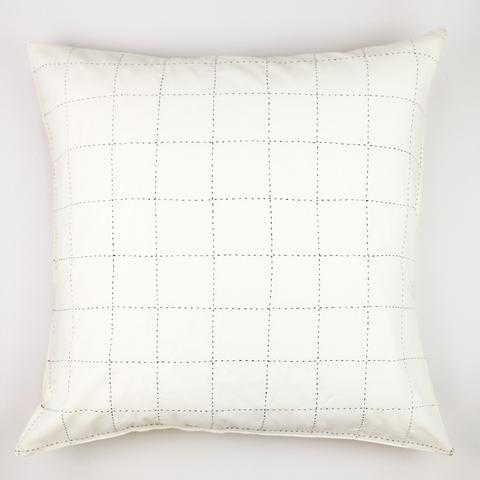 Organic Cotton Grid Euro Sham 26" - Andnest.com
