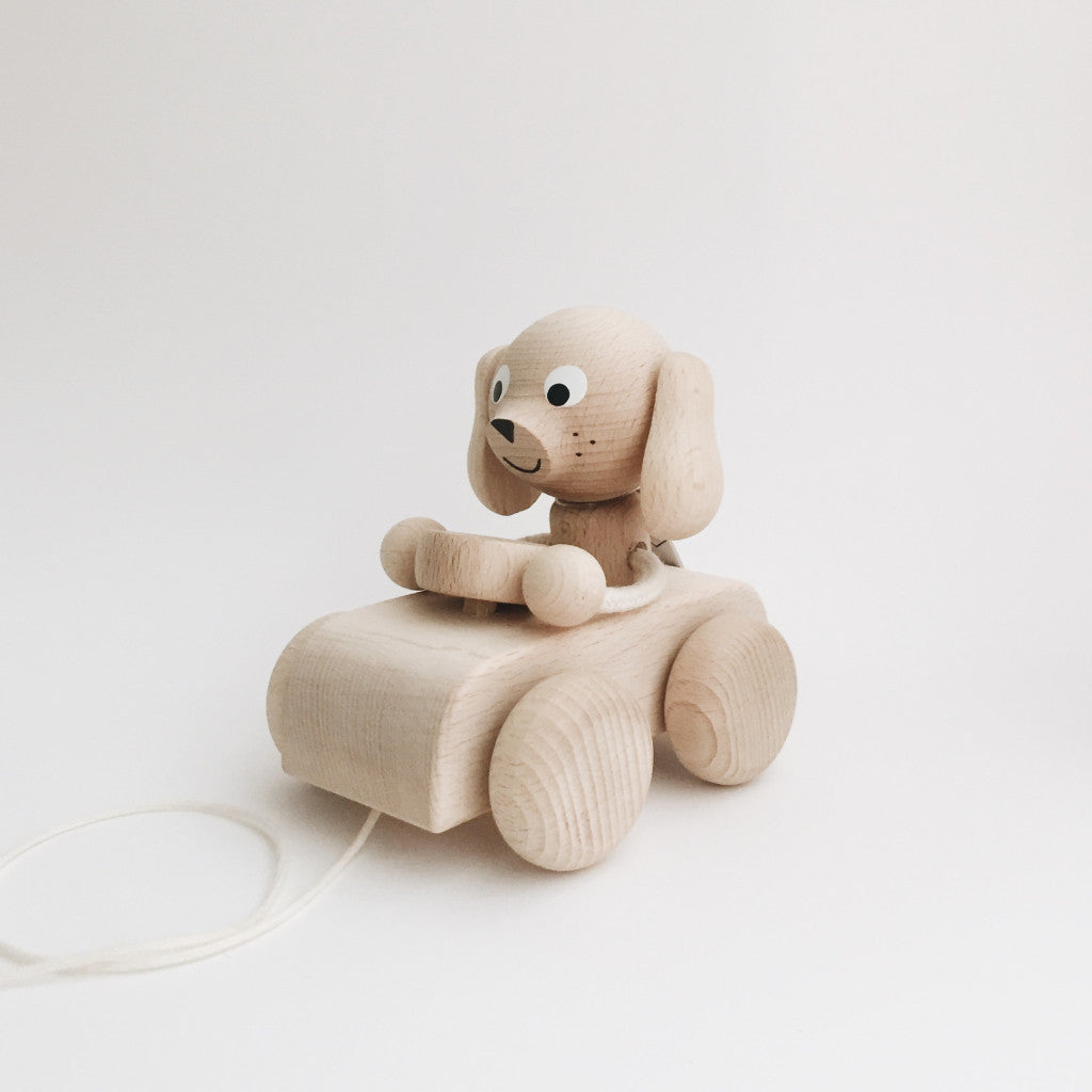 Wooden Pull-Along Puppy/Dog - Andnest.com