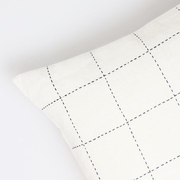 Organic Cotton Grid Euro Sham 26" - Andnest.com