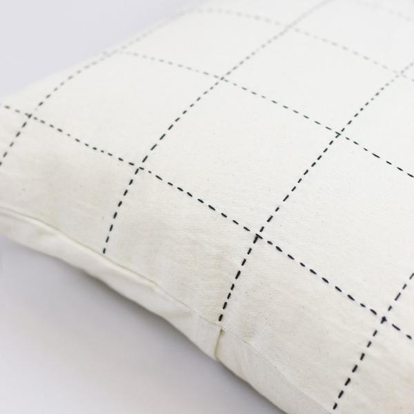 Organic Cotton Grid Euro Sham 26" - Andnest.com