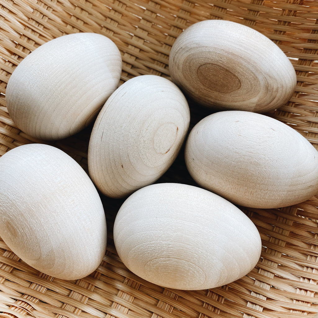 DIY Wooden Eggs - Set of 6 - Andnest.com