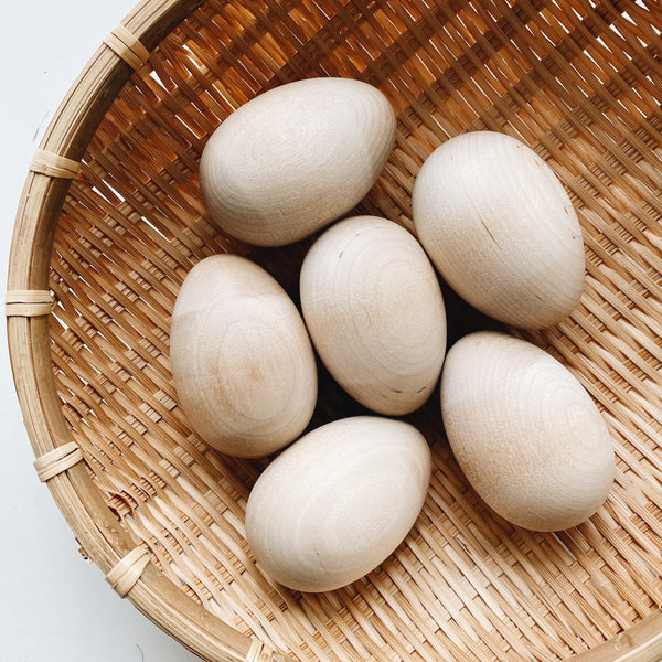 DIY Wooden Eggs - Set of 6 - Andnest.com