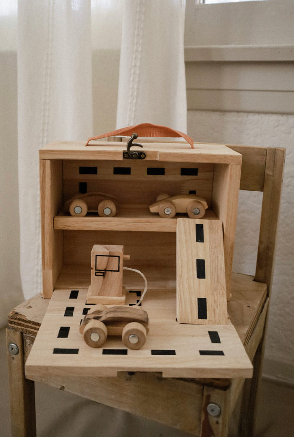 Wooden Portable Car Set - Andnest.com