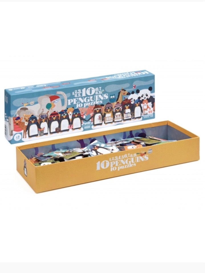 10 Penguins Progressive Puzzles by Londji - Andnest.com