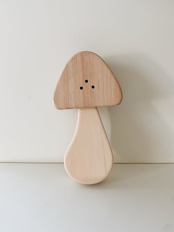 Wooden Mushroom Rattle - Andnest.com