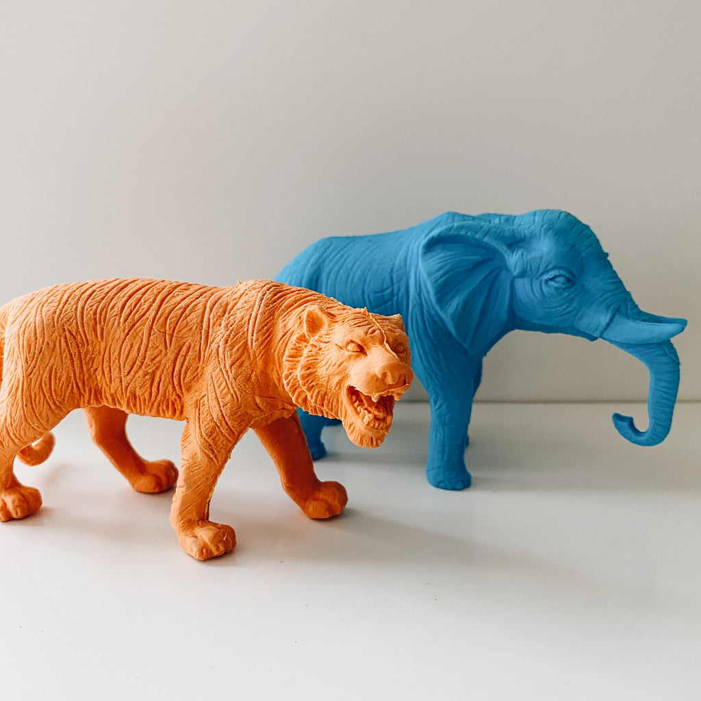 Animal Erasers - Tiger or Elephant - Andnest.com