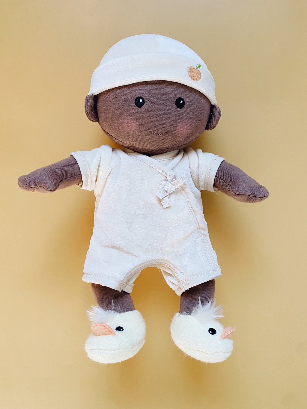 Organic Cotton Baby Doll - Yellow - Andnest.com
