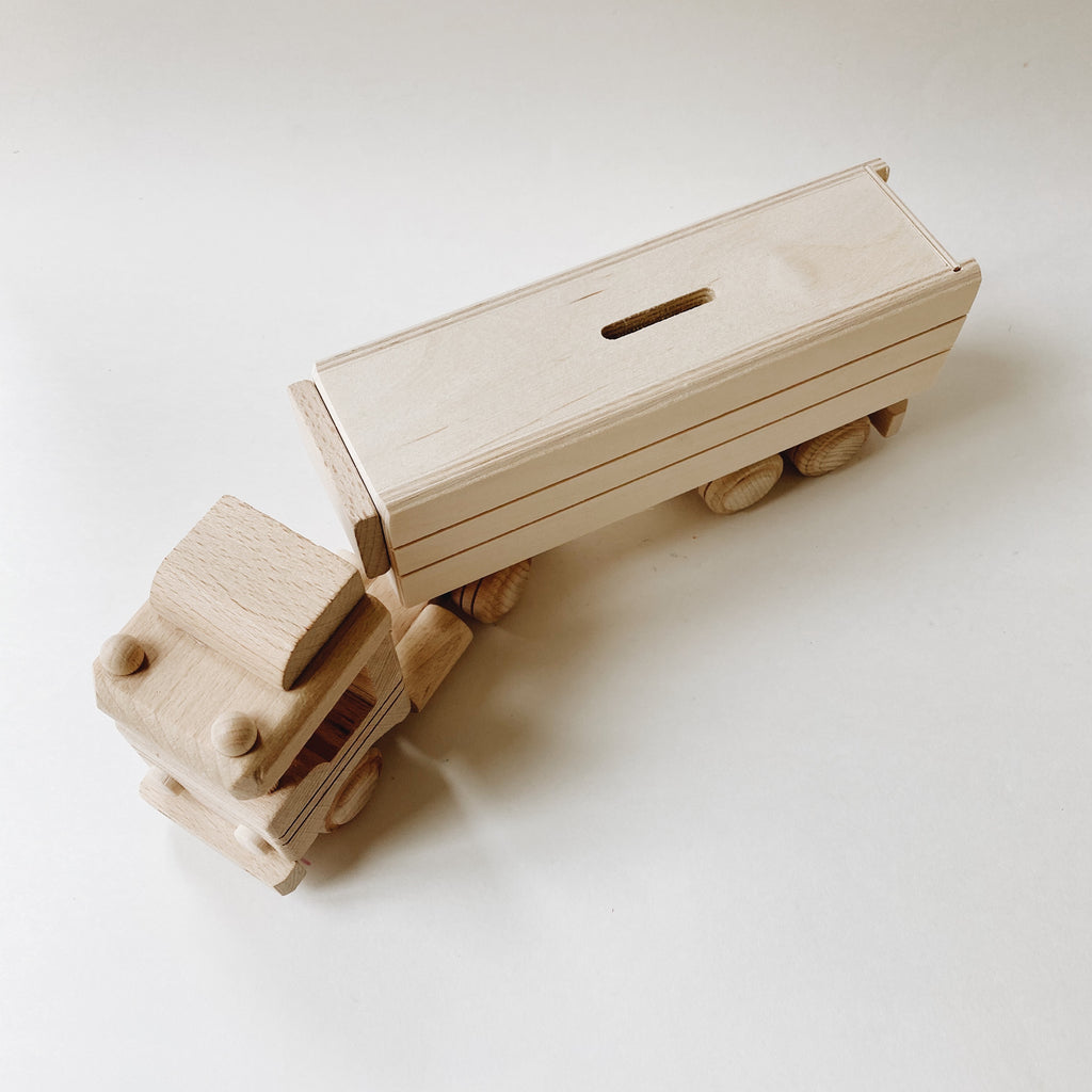 Handmade Wooden Truck Bank - Andnest.com