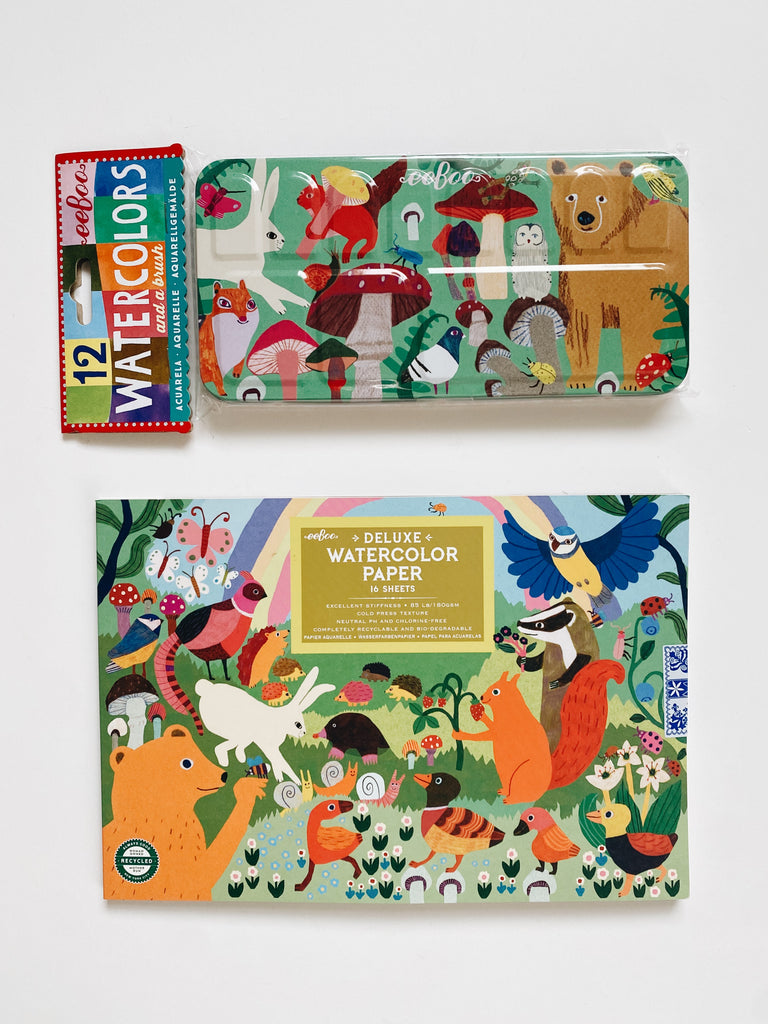 Woodland Water Coloring Tin & Pad Set - Andnest.com