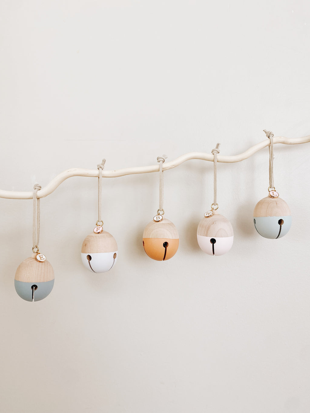 Personalized Hand Painted Wooden Jingle Bell Ornaments - Andnest.com