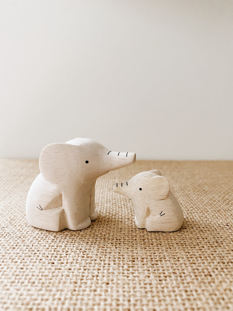 Wooden Elephants - Mama & Baby - Andnest.com