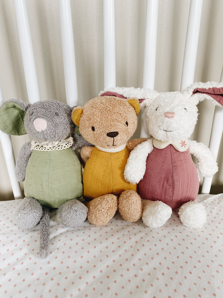 Organic Baby Plush Toy - Bunny, Bear, Mouse - Andnest.com