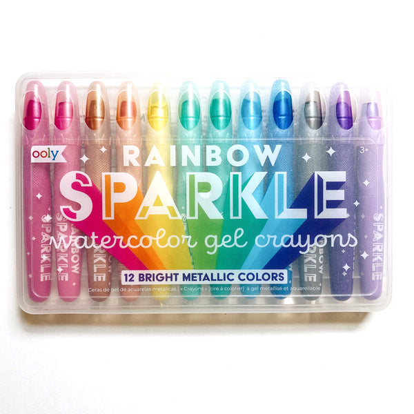 Rainbow Sparkle Metallic Watercolor Gel Crayons - Andnest.com