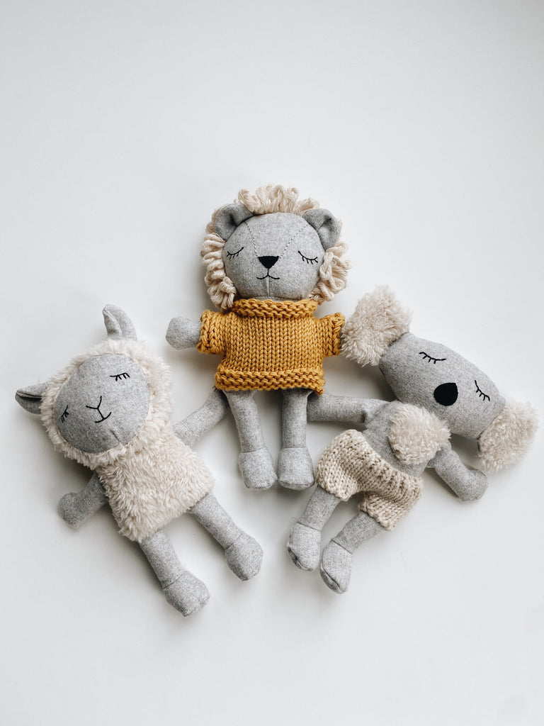 Wool Plush Animals - Sheep, Lion or Koala - Andnest.com