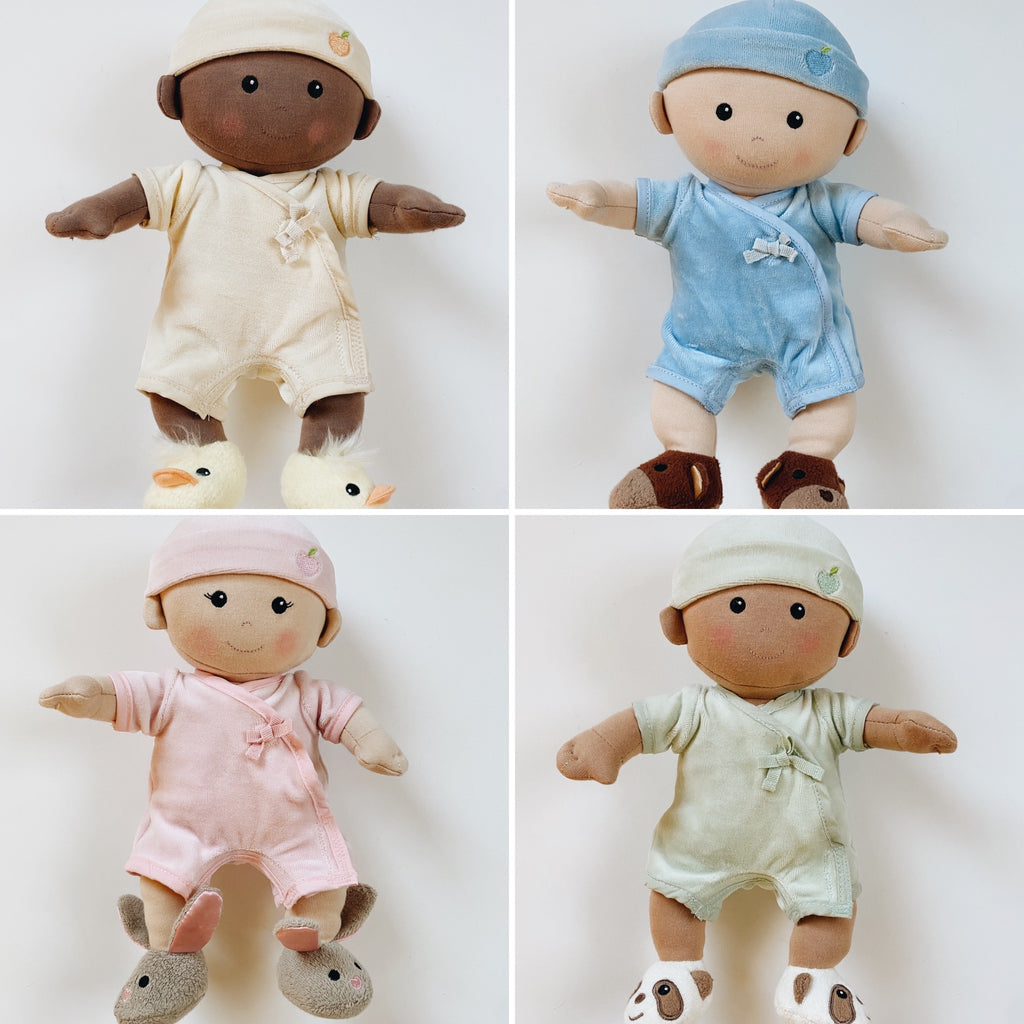 Organic Cotton Baby Doll - Yellow - Andnest.com