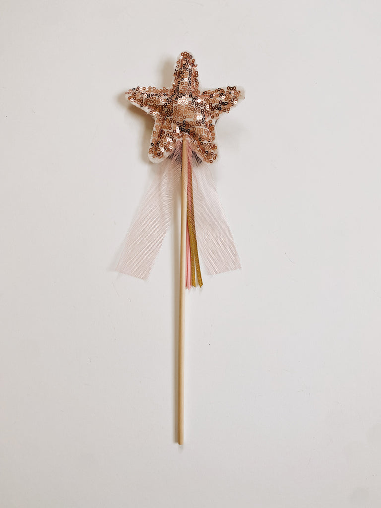 Sequin Star Wand - Pink or Gold - Andnest.com