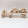 Wooden Car Carrier Truck and Cars with One Truck, Two Cars and One Driver - Andnest.com