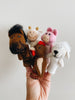 Handmade Wool Felt Finger Puppets - Farm Animals - Andnest.com