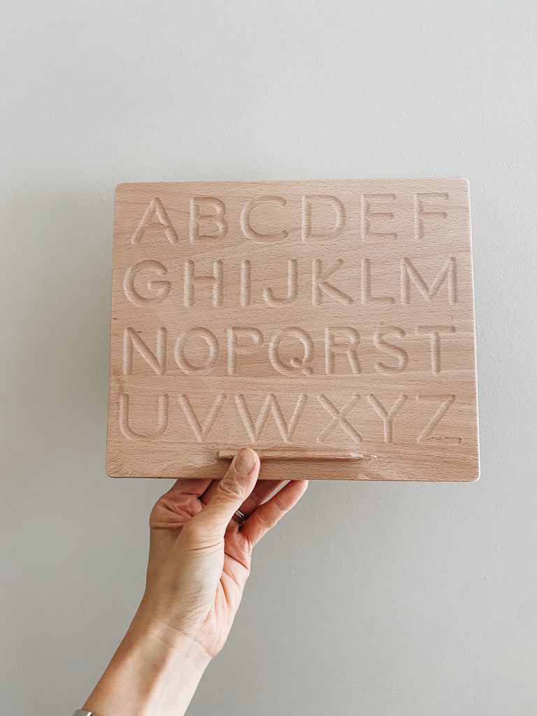 Double-sided Alphabet Tracing Board Solid Wood 