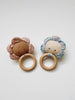 Baby Flower Doll Teether Rattle - Posy Pink or Liberty Blue - Andnest.com