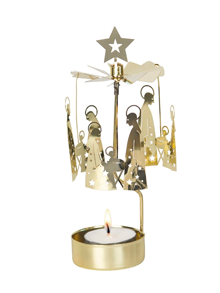 Swedish Rotary Spinning Candles - Snow, Horse, Oak, Nativity, Deer - Andnest.com