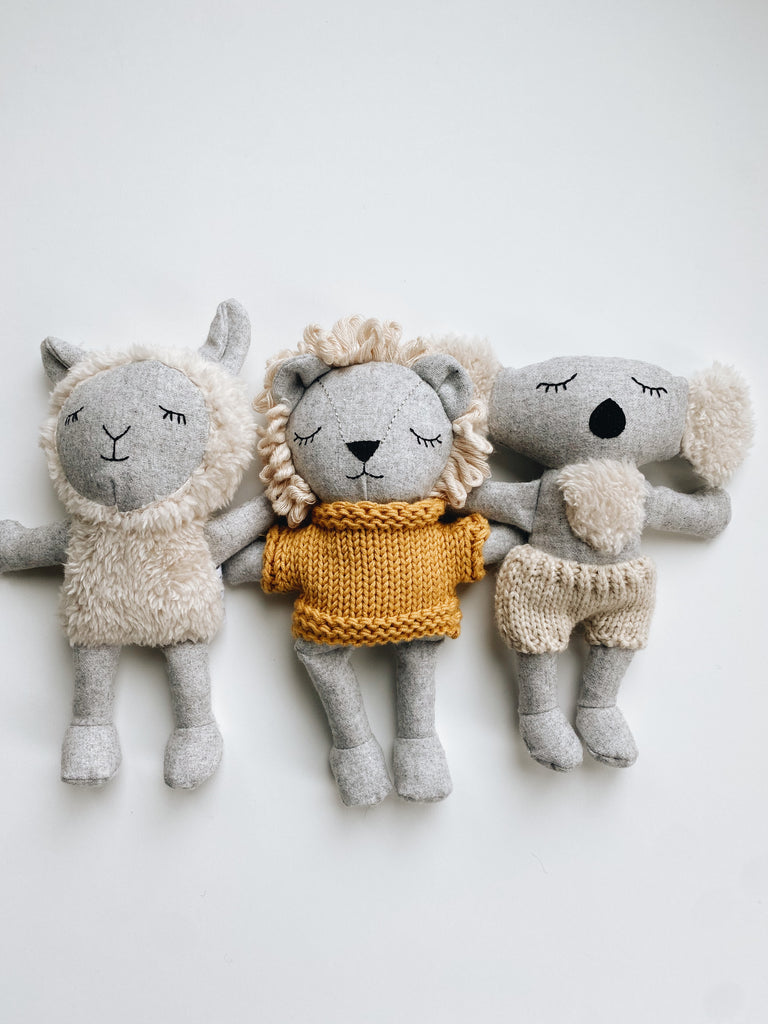 Wool Plush Animals - Sheep, Lion or Koala - Andnest.com