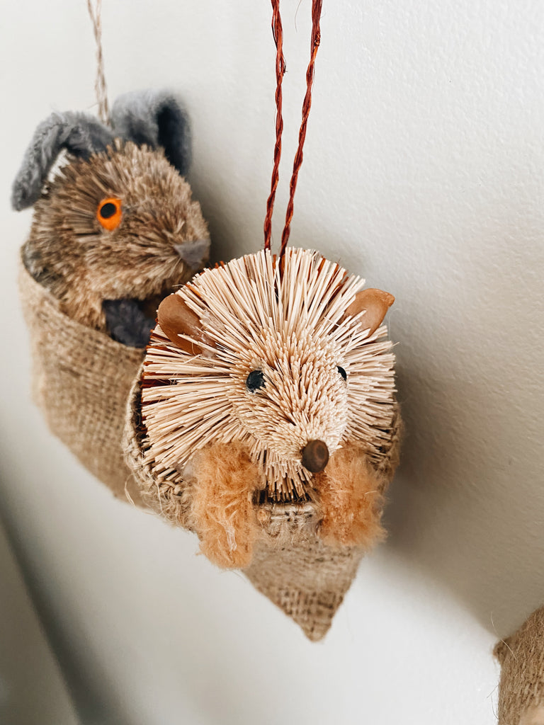 Woodland Animal Ornaments - Fox, Bunny and Hedgehog Ornaments - Andnest.com