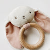 Baby Bunny Teether Rattle - Pink, Grey or Butterscotch - Andnest.com