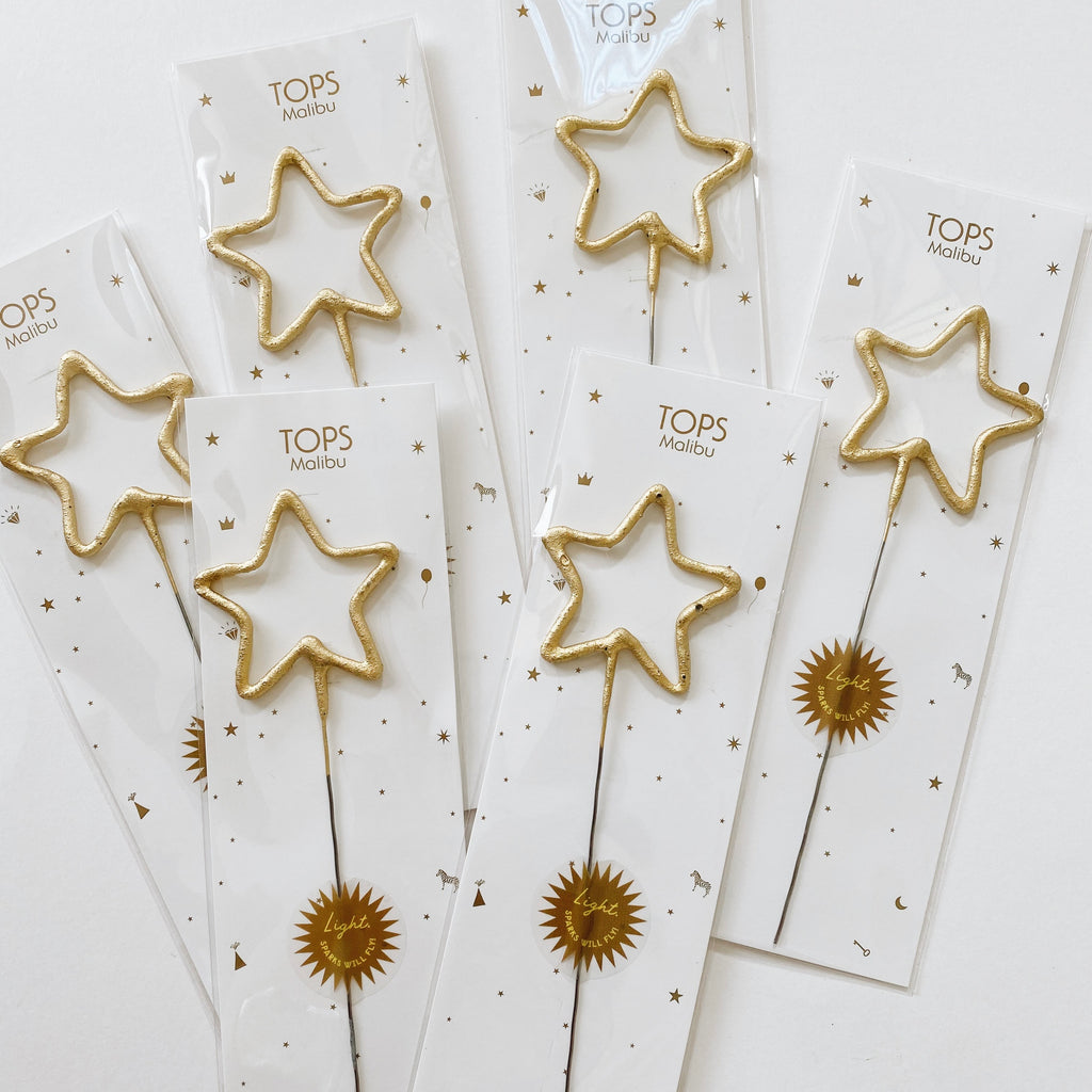 Big Golden Star Sparklers Wand - Andnest.com