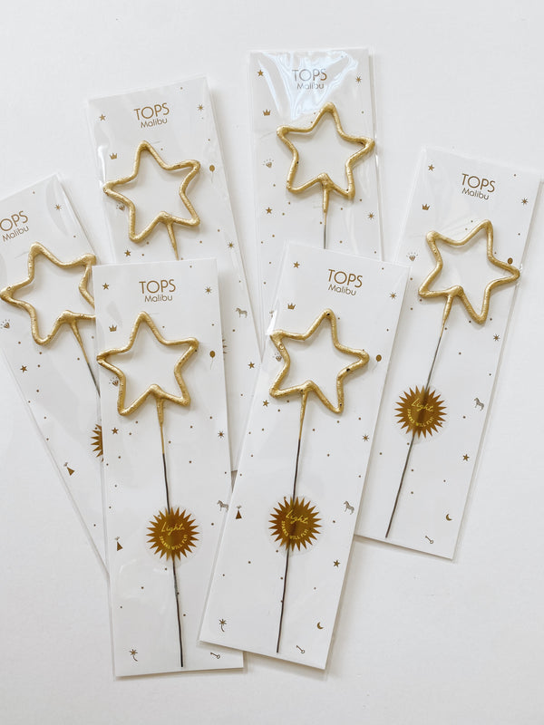 Big Golden Star Sparklers Wand - Andnest.com