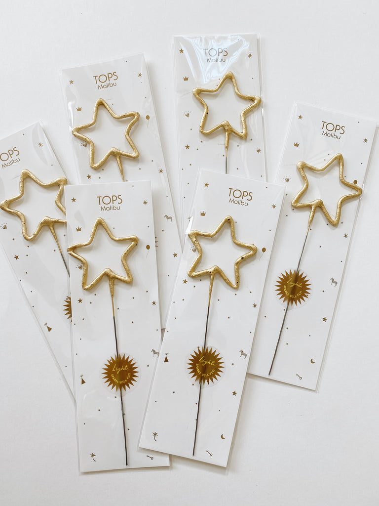 Big Golden Star Sparklers Wand - Andnest.com