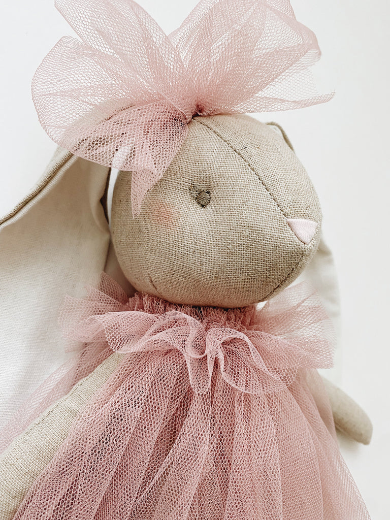 Bea Bunny in Pink Tulle - 15” - Andnest.com