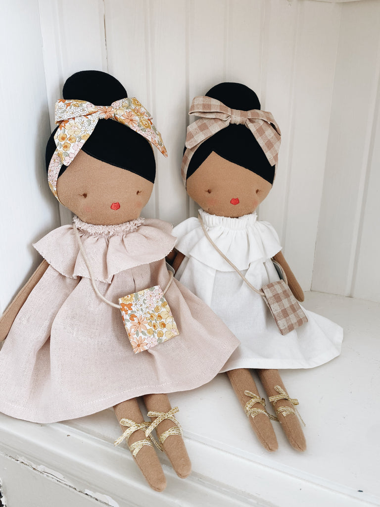 Piper Doll - Pink or Ivory Linen - Andnest.com