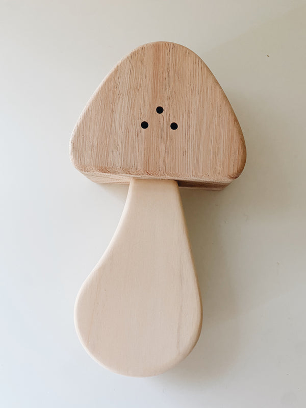 Wooden Mushroom Rattle - Andnest.com