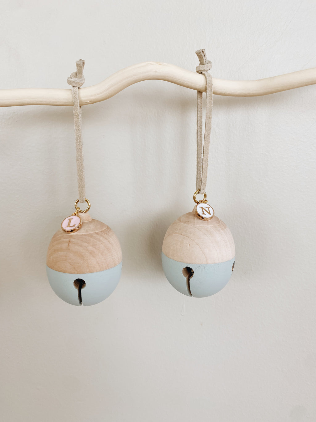 Personalized Hand Painted Wooden Jingle Bell Ornaments - Andnest.com