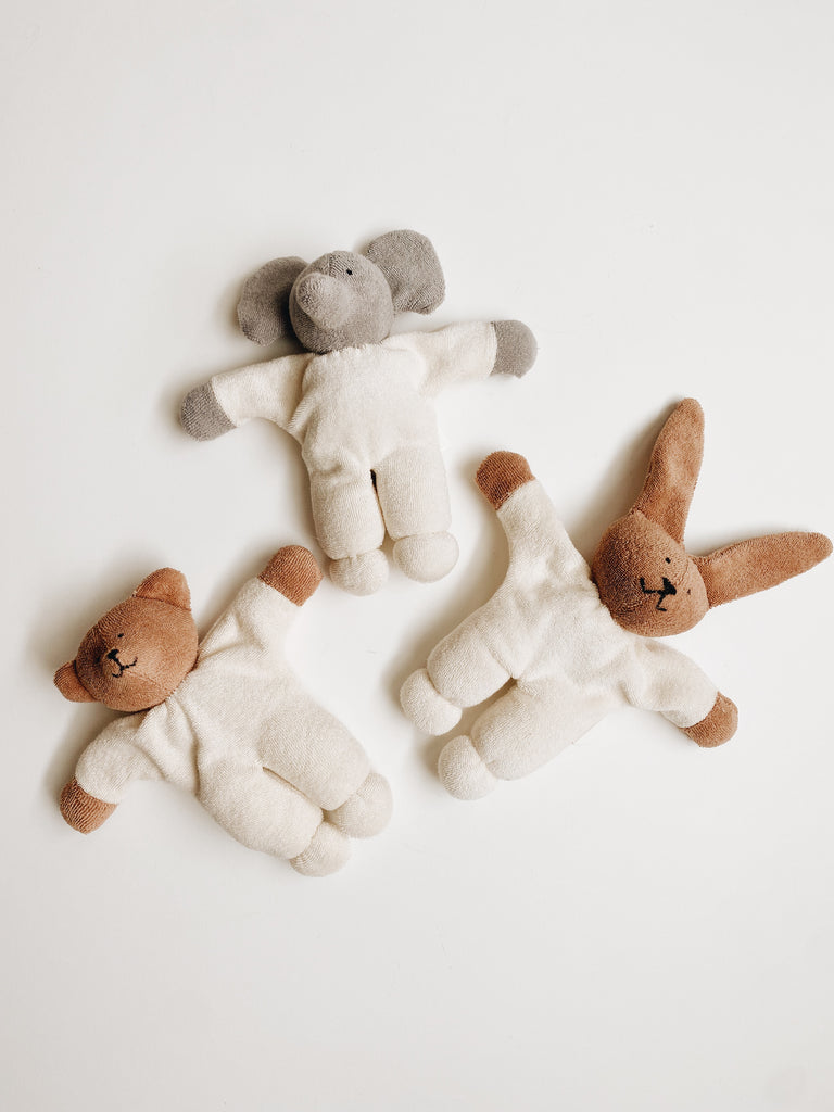 Organic Cotton Rattles - Bear, Elephant, Bunny - Andnest.com